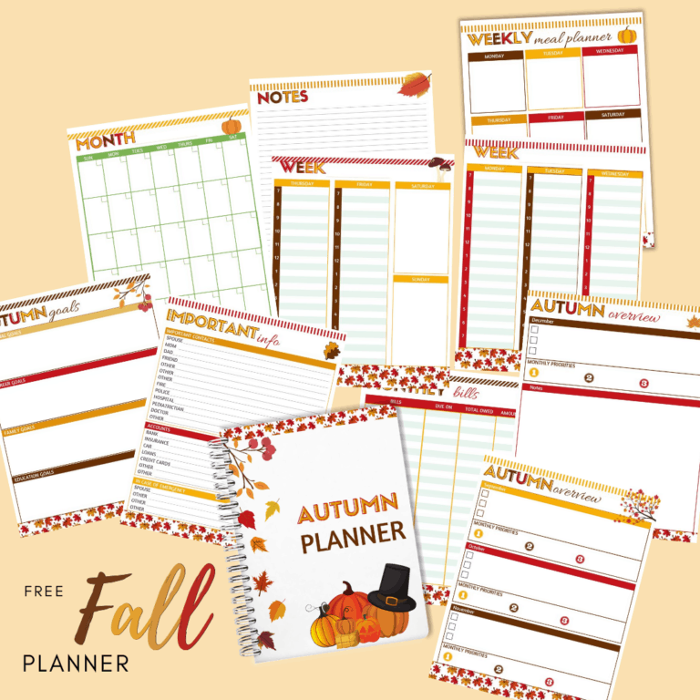 Free Fall Digital Planner