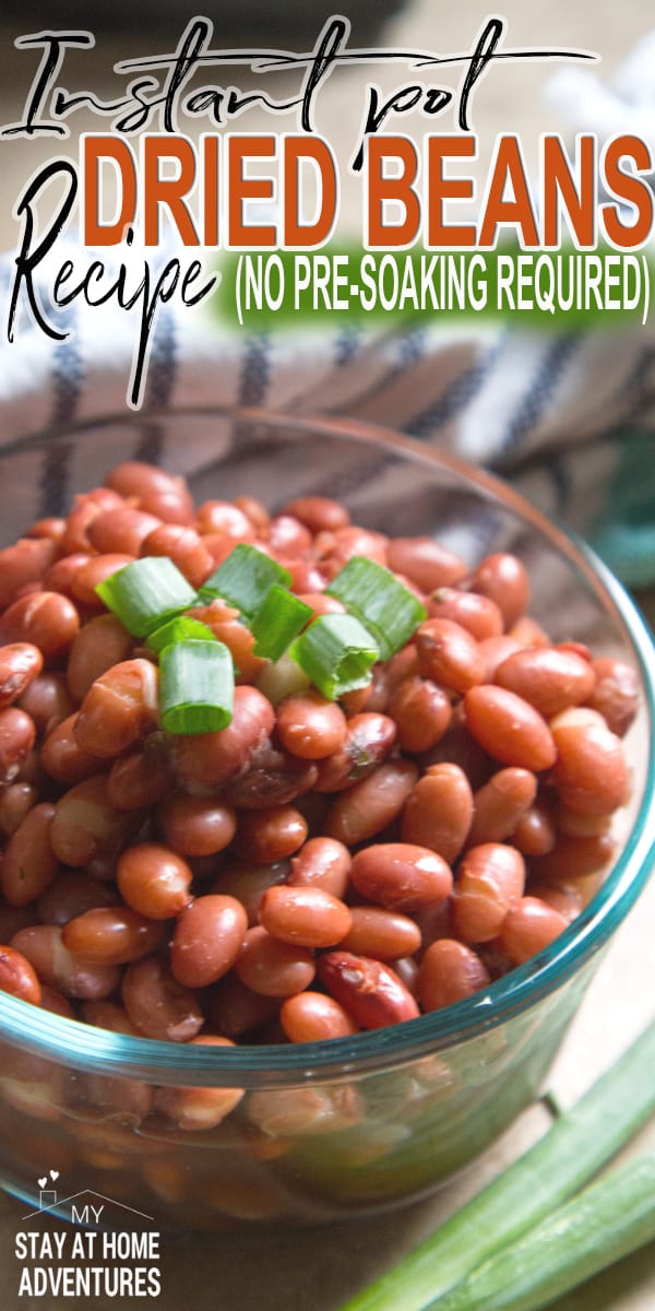 Learn how to make Instant Pot dried beans with no pre-soaking required. Easy and simple to make you will be enjoying delicious beans in no time!