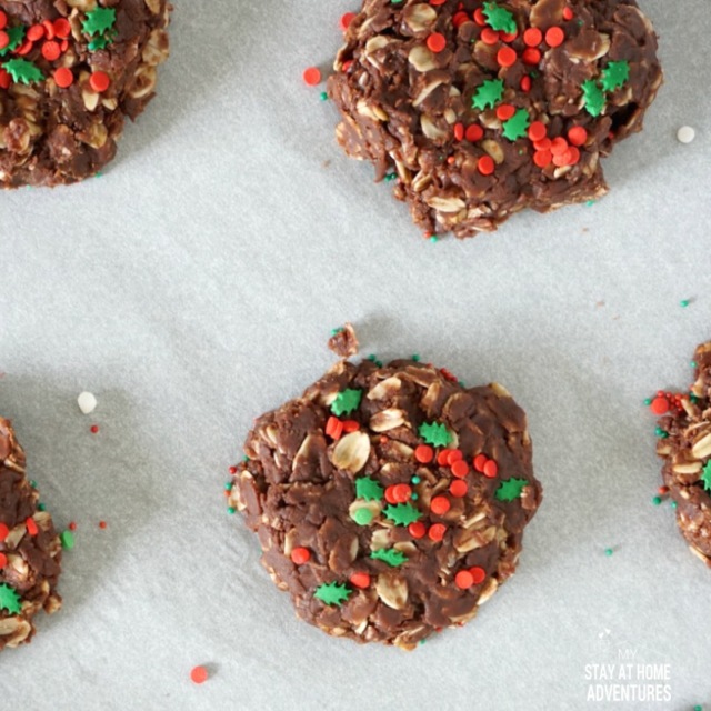 No Bake Nutella Christmas Cookies * My Stay At Home Adventures