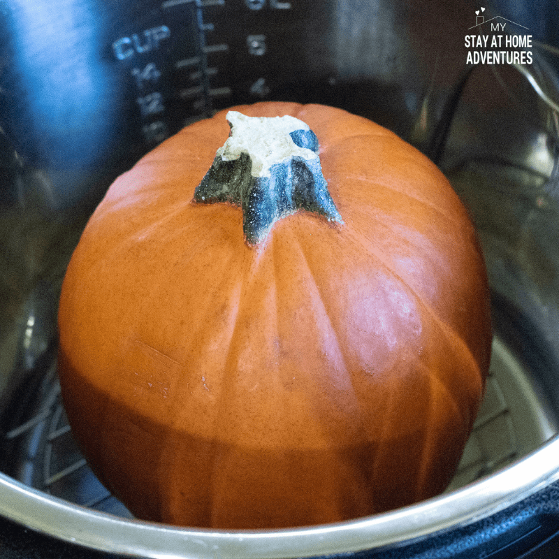 Pie pumpkin inside the Instant Pot