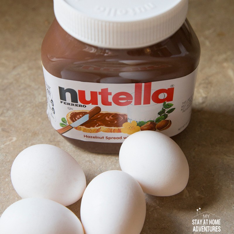 Ingredients for Nutella cake recipe