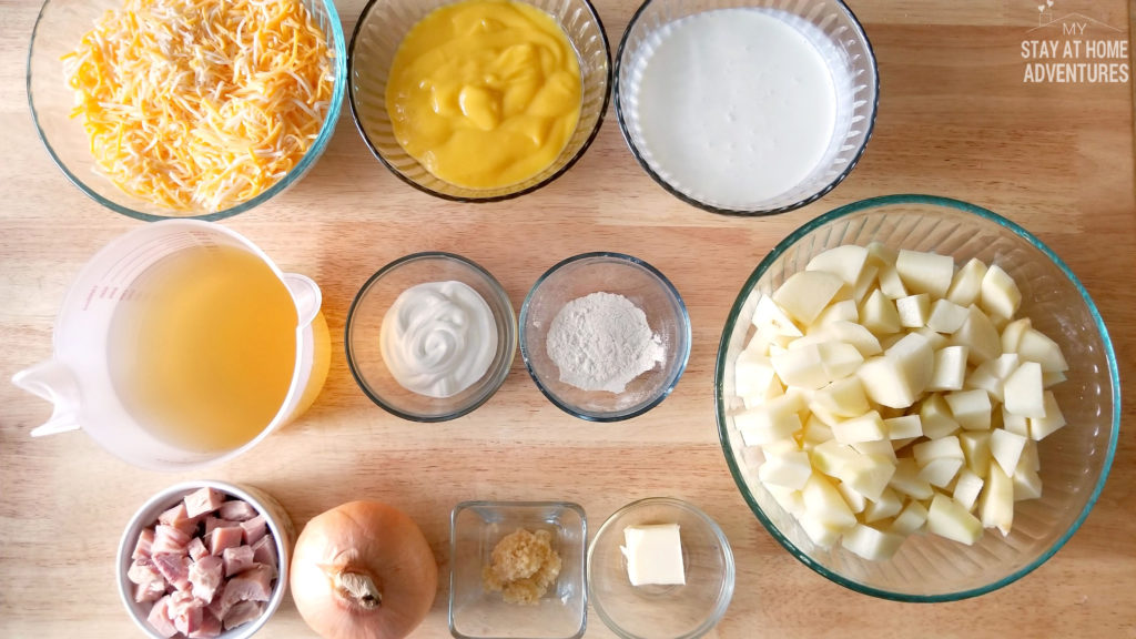 Ingredients for Instant Pot Baked Potato Soup