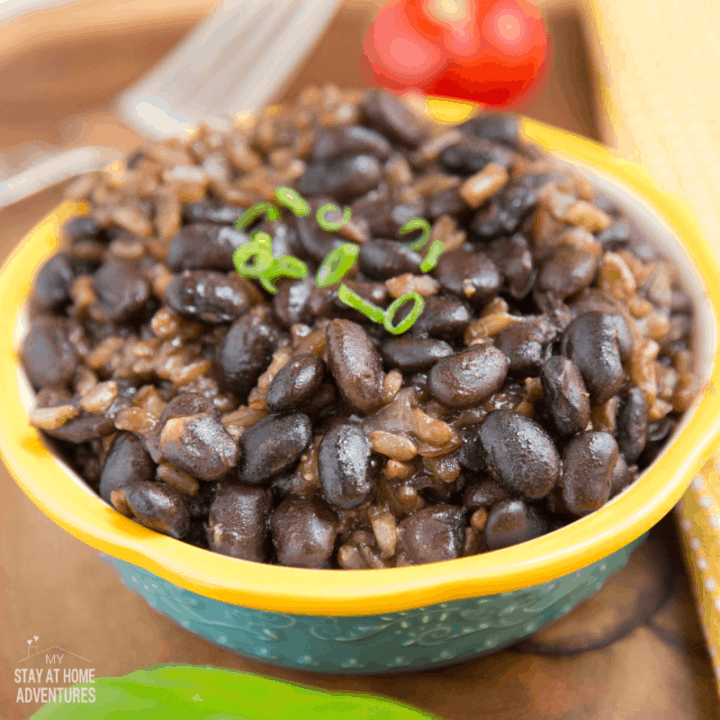 Instant Pot Black Beans and Brown Rice