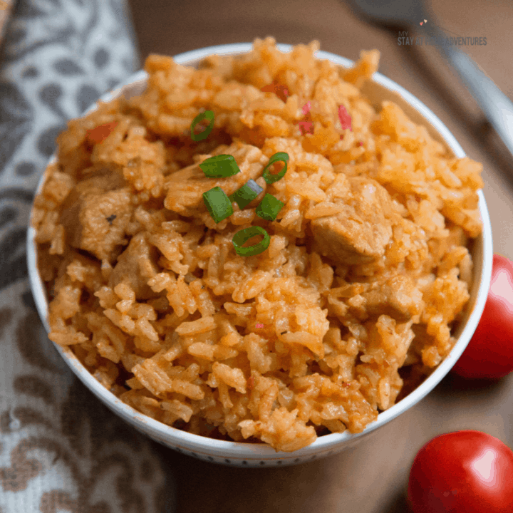 Instant Pot Puerto Rican Rice and Pork Recipe