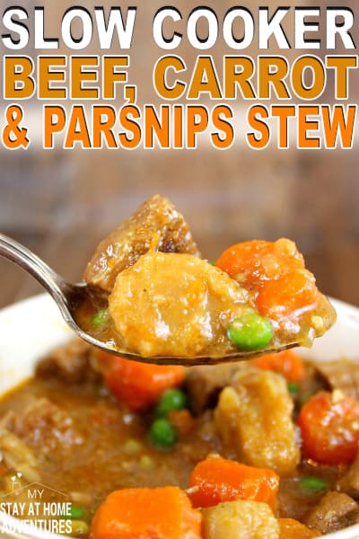 Learn how to make this delicious Slow Cooker Beef Carrots & Parsnips Stew Recipe that is only 4 Freestyle SmartPoints and simple to make.