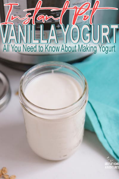 Want to try making vanilla yogurt using your Instant Pot? Learn everything you need about making yogurt using an electric pressure cooker. via @mystayathome