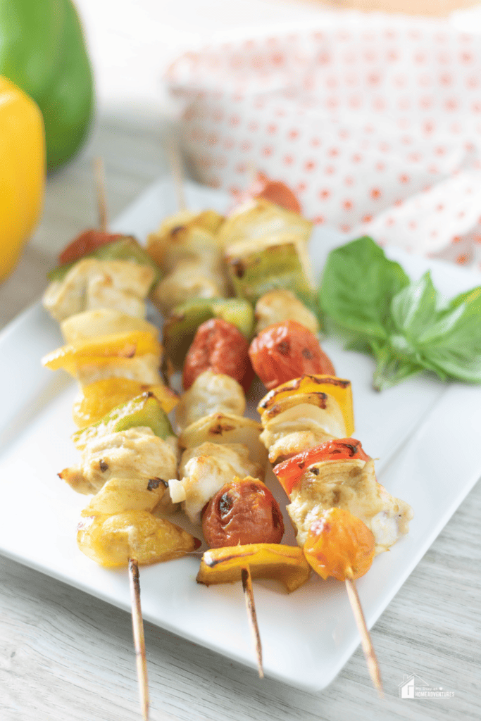 Air Fryer Curry Chicken Kabobs pin image