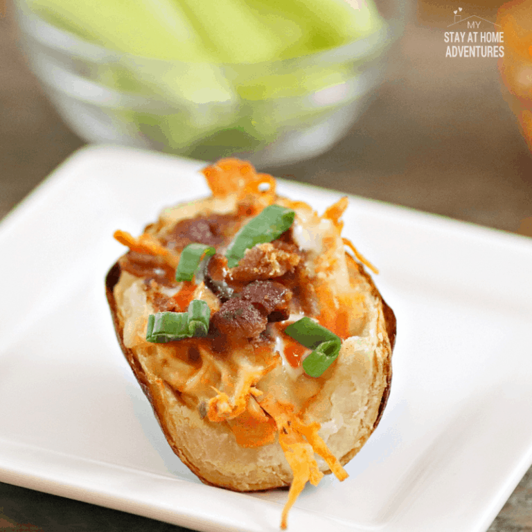 Air Fryer Buffalo Chicken Potato Skins Recipe