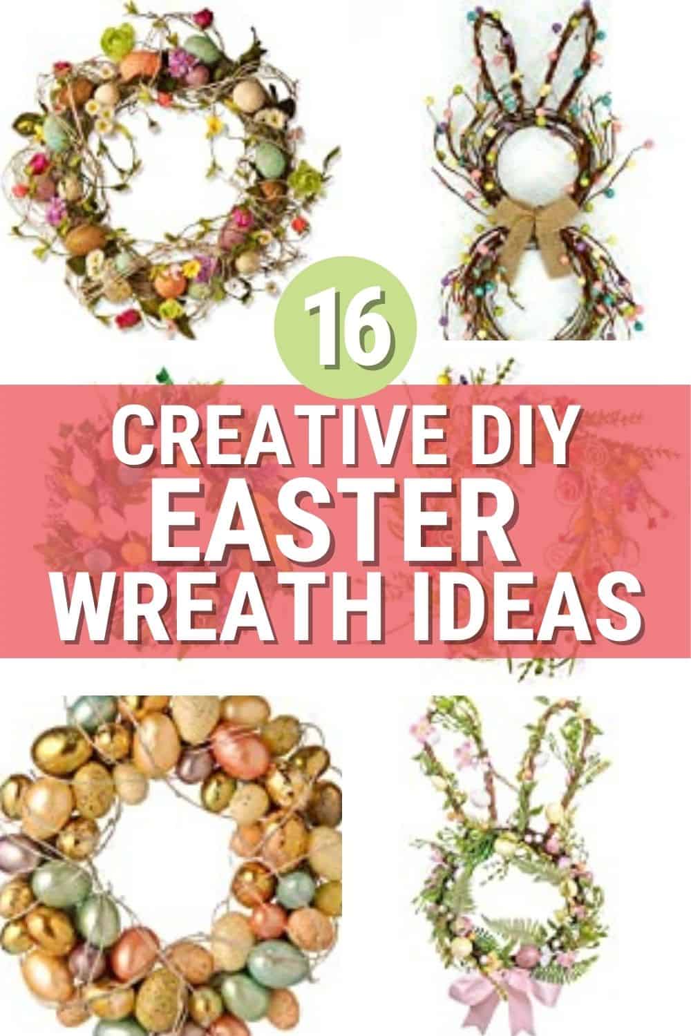 Looking for DIY Easter wreath ideas and inspirations? These sixteen Easter wreaths of 2021 will help you find the perfect wreath for your home via @mystayathome
