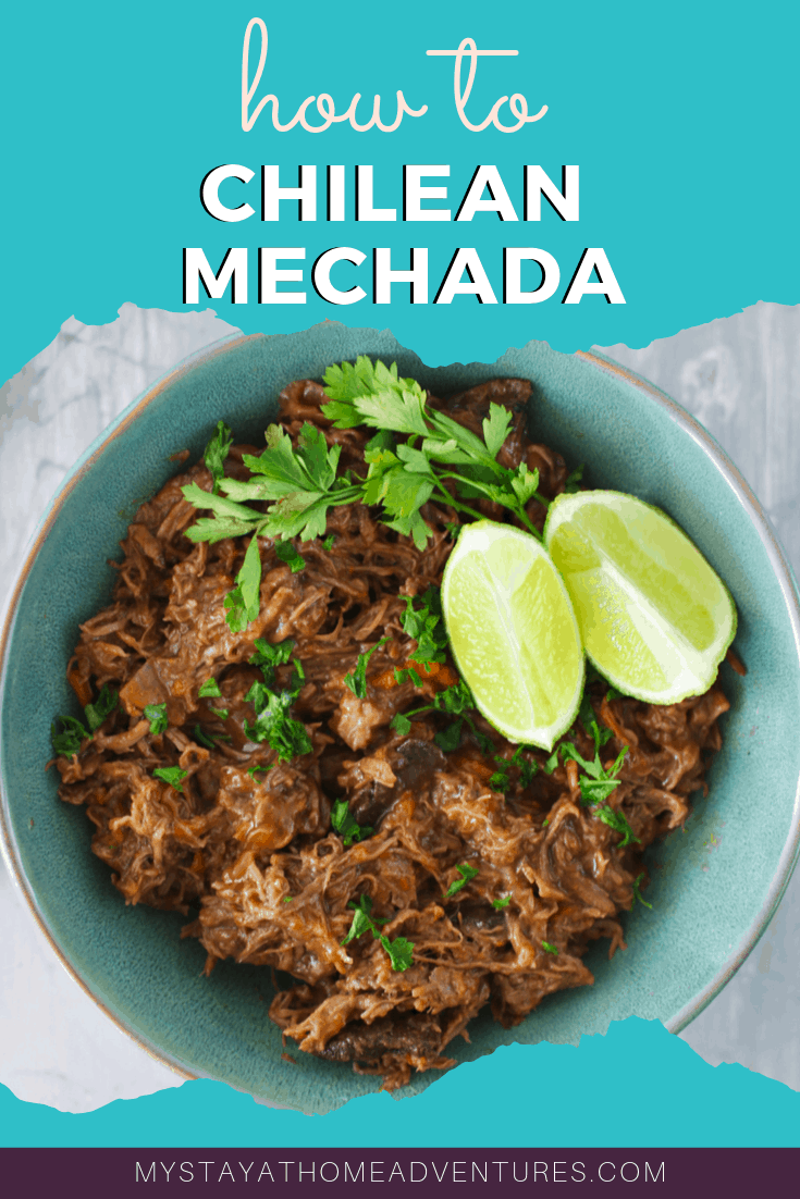 This carne mechada recipe or ropa vieja recipe is a traditional dish from Chile. Learn how to make this delicious mechada recipe with a Chilean twist. via @mystayathome