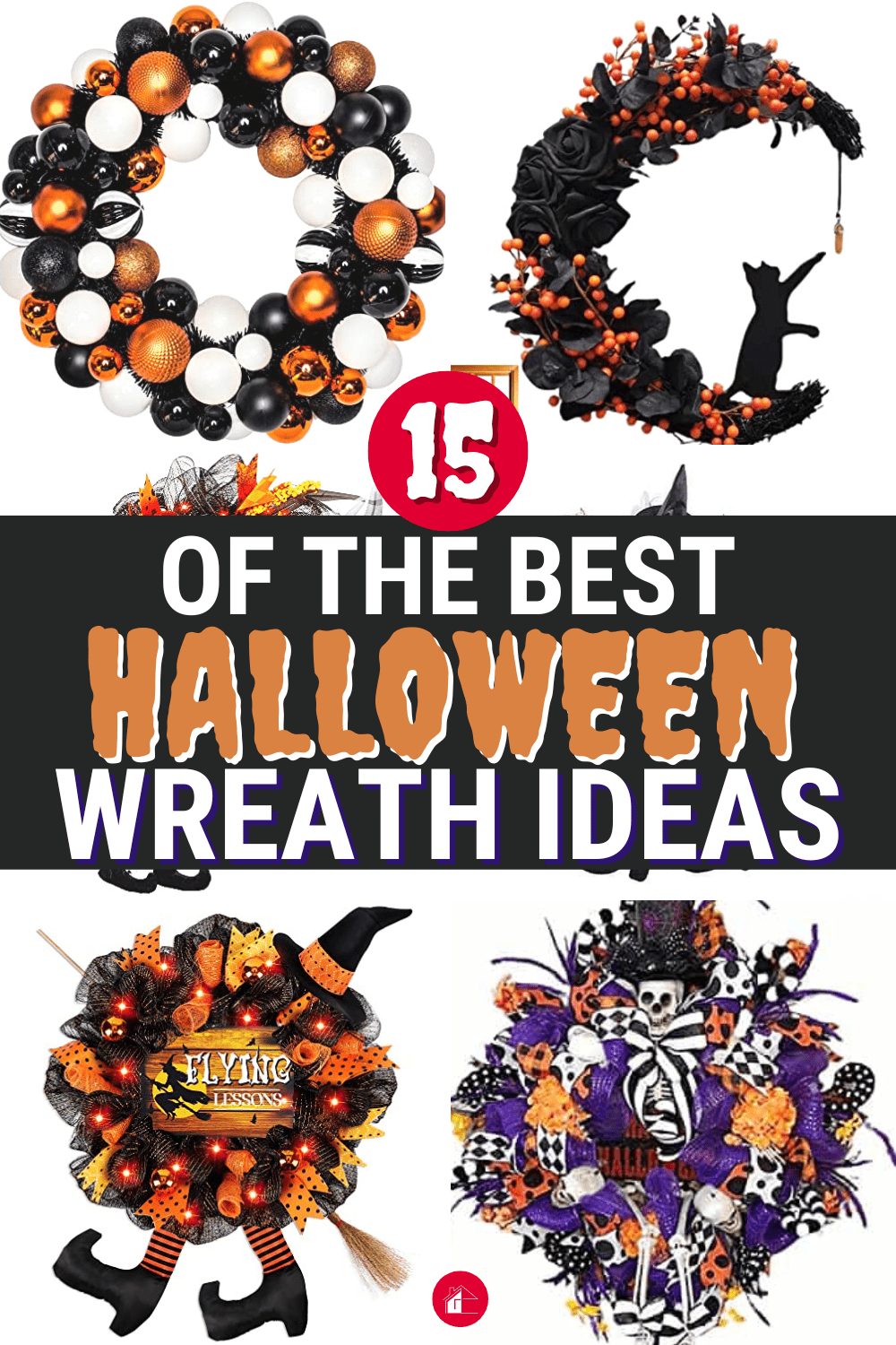 Look no further if you're looking for some easy and spooktacular Halloween wreath ideas! Get inspired with these spooky creations. via @mystayathome