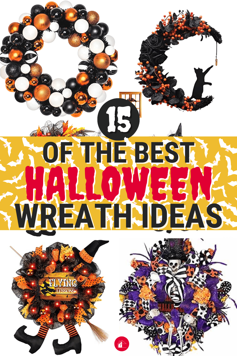 Look no further if you're looking for some easy and spooktacular Halloween wreath ideas! Get inspired with these spooky creations. via @mystayathome