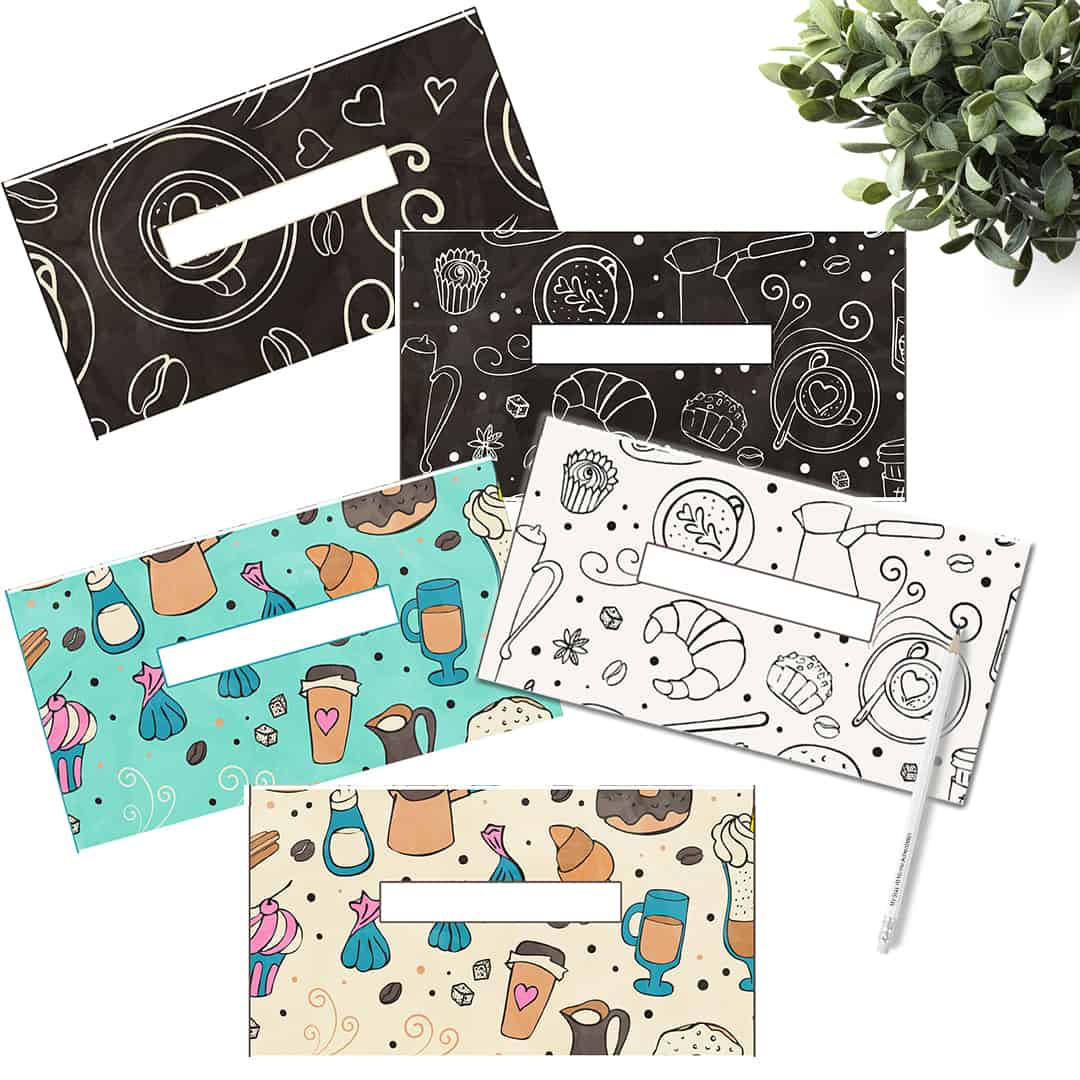 Cash Envelope Coffee Pattern Bundle 2 Ad