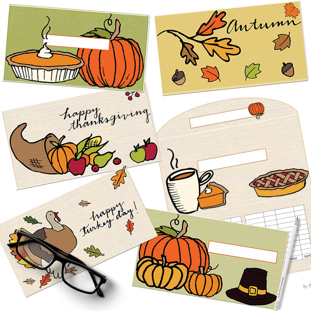Cash Envelope Thanksgiving Set Ad