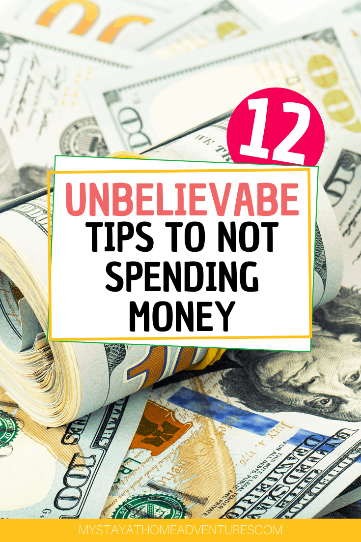 Learn the tricks and tips for not spending money in 2023. Then, practice these 12 tips and ideas to reduce spending and save more. via @mystayathome