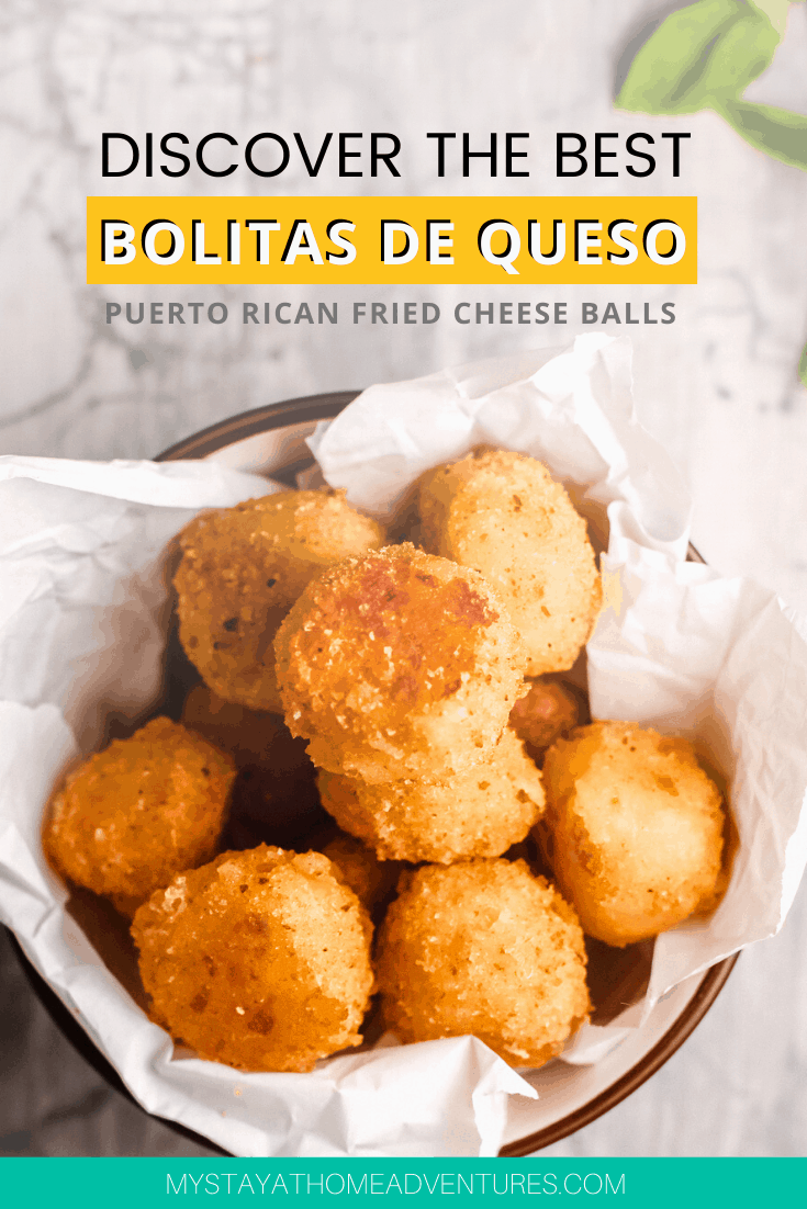 Learn how to make this simple and delicious fried cheese balls Puerto Rican style. Bolitas de Quesos are easy to make with ingredients you already have! via @mystayathome