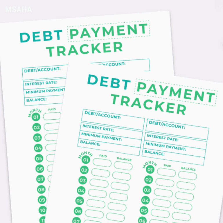 Debt Tracker Printable