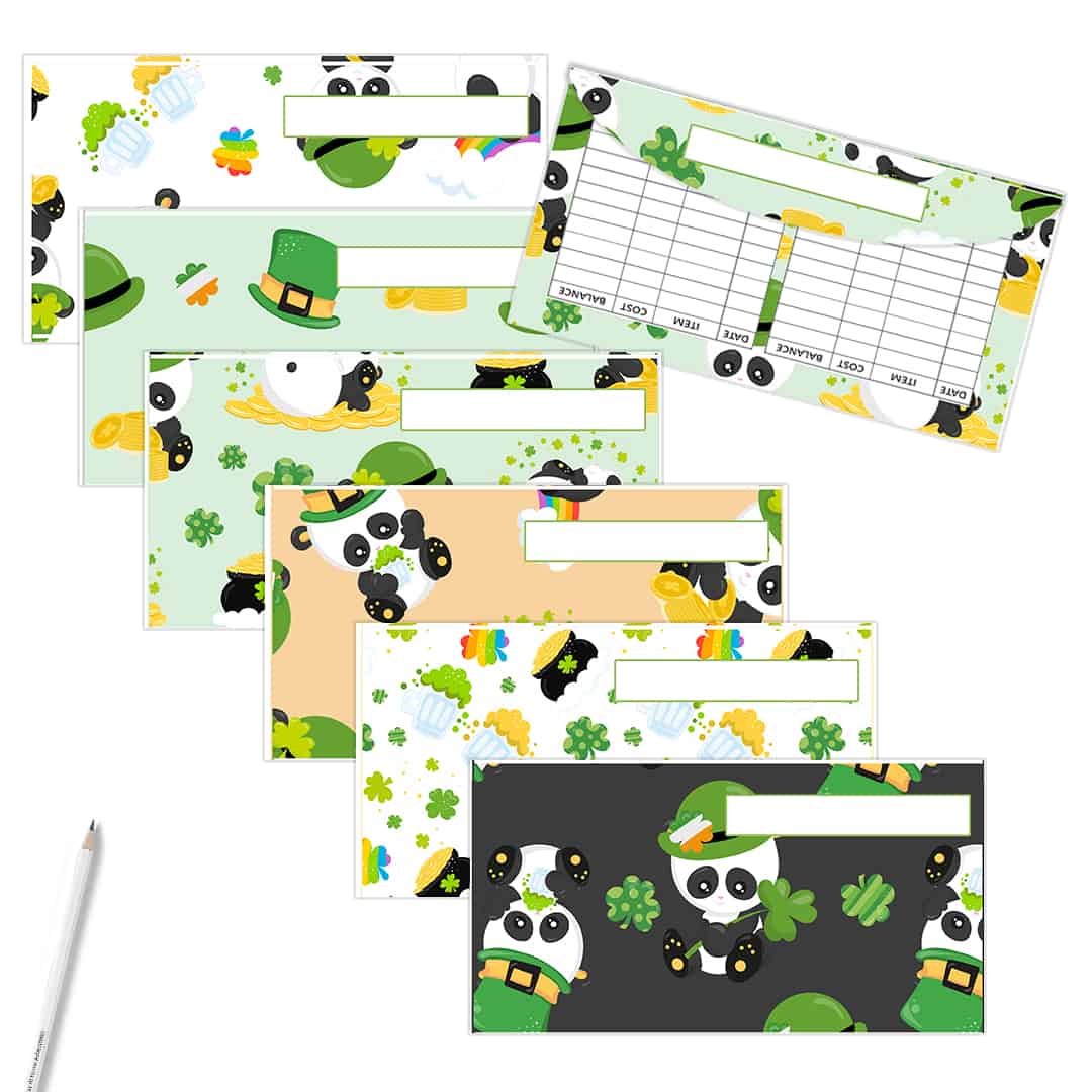 St Patrick's Day Cash Envelopes Pattern Set