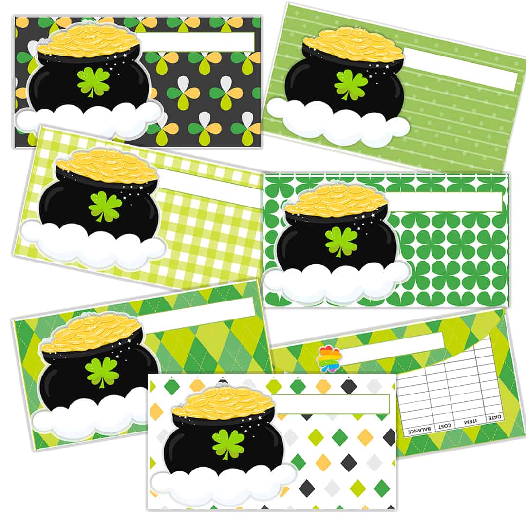 St Patrick's Day Cash Envelopes - Pot of Gold Set Ad