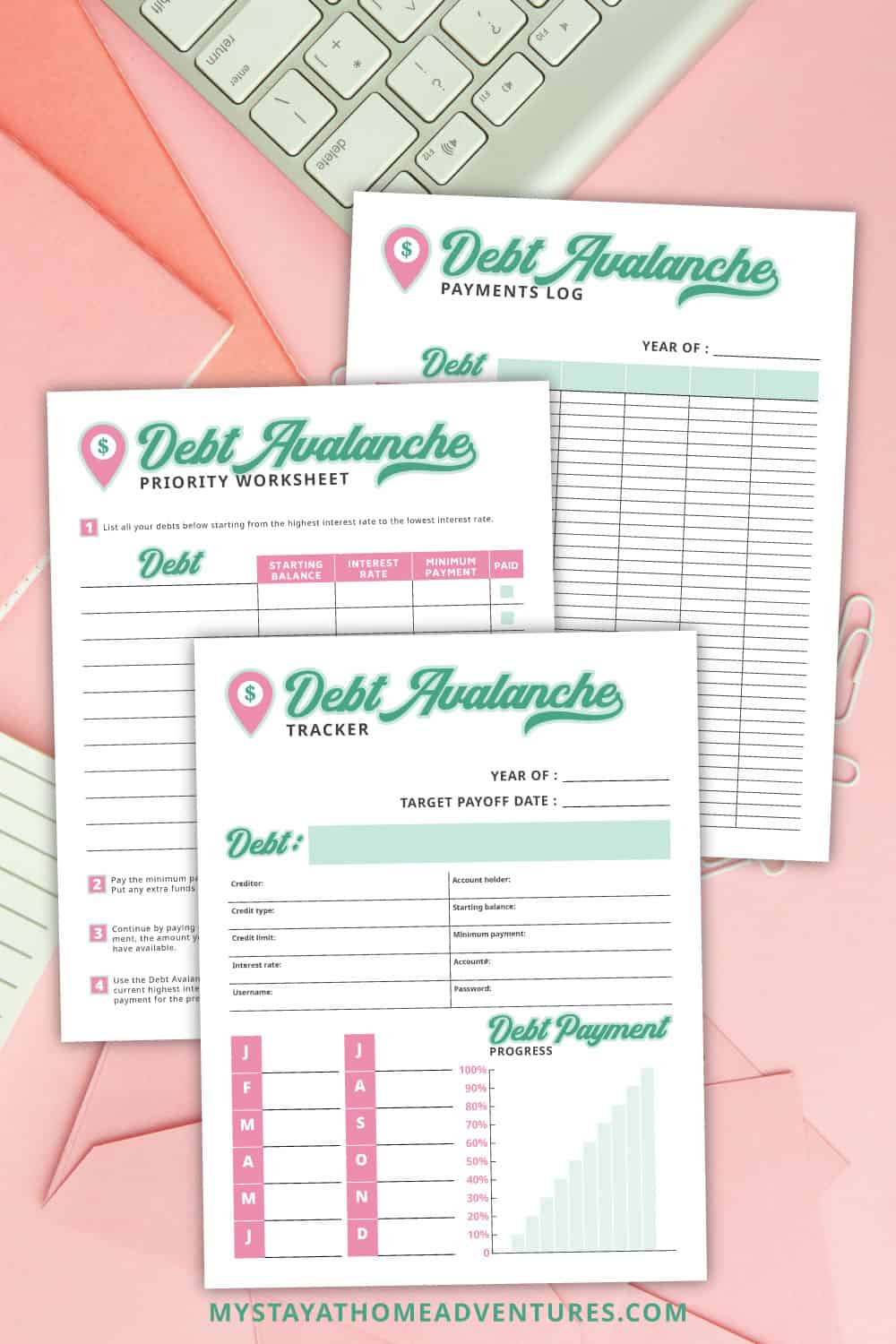 There are many methods to pay down your debt, the debt avalanche method is one. It will help you pay less in interest compared to the snowball method. #debt #financialjourney #debtfreedom via @mystayathome