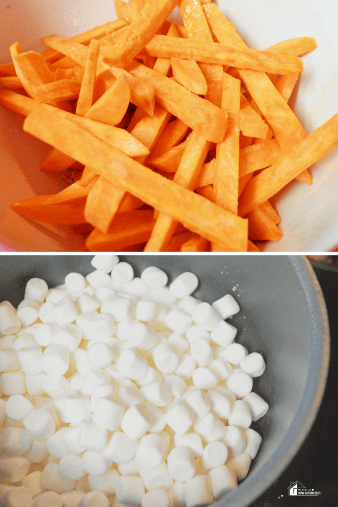 Ingredients in making Air Fryer Sweet Potato Fries