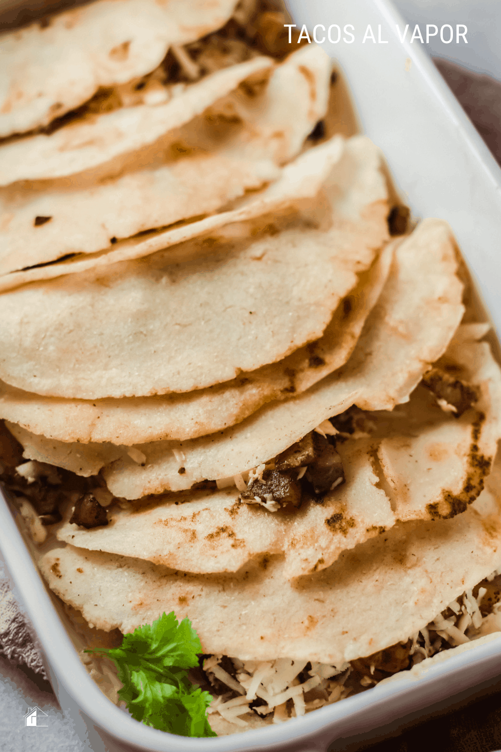 Delicious tacos al vapor or steamed tacos are popular with street vendors. Create your own version of tacos al vapor in your home. via @mystayathome