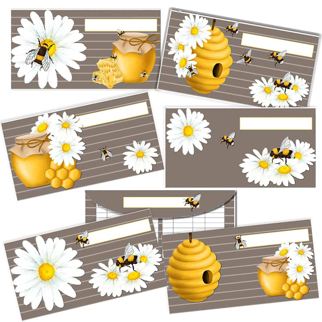 Brown Honey Bees Cash Envelopes As