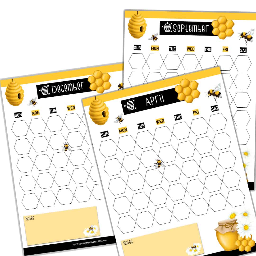 Honey Bees 12 Months Calendar Ad