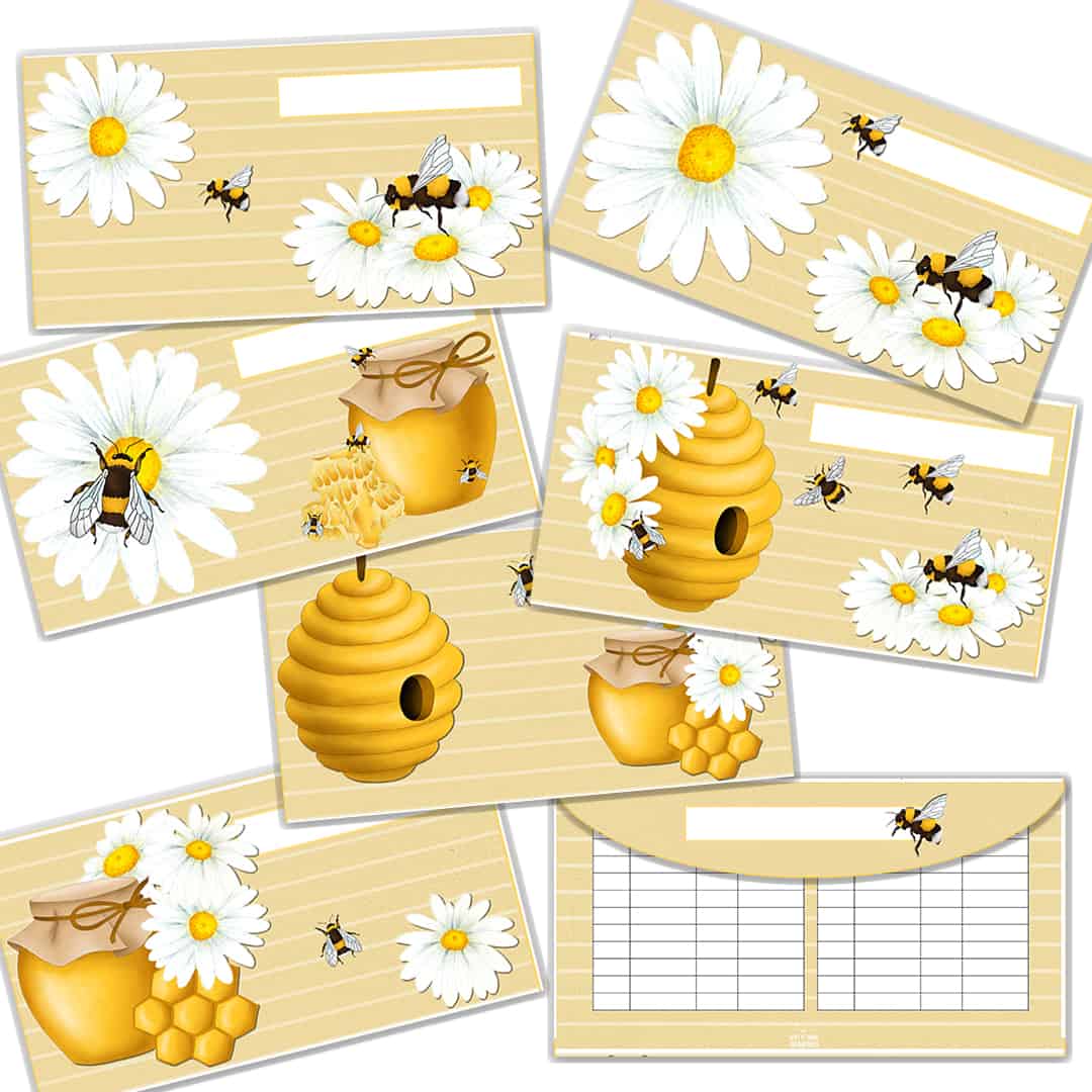 Yellow Honey Bees Cash Envelopes Ads