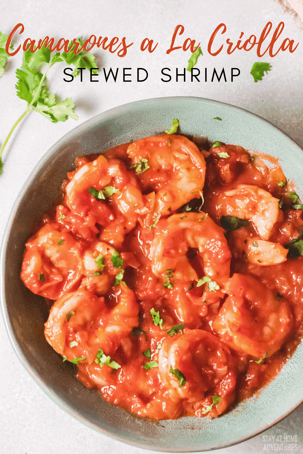 Camarones a la Criolla or Shrimp stewed is a favorite dish in Puerto Rican and many Latin countries, its full of flavor you serve over rice. #shrimprecipe #puertoricanfood #criolefood via @mystayathome
