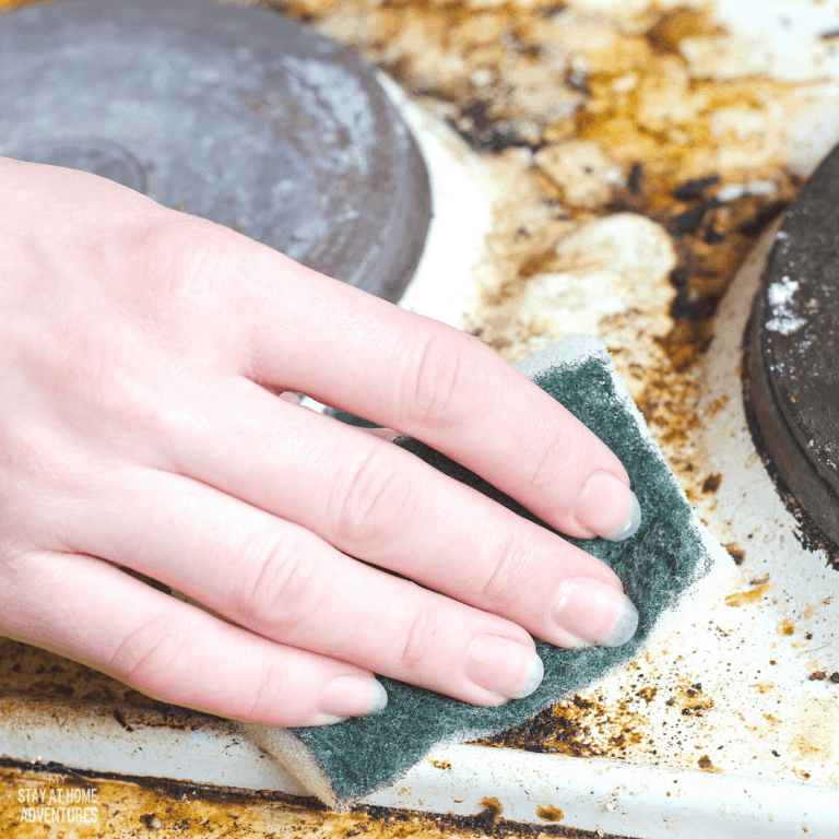 How to Clean Bakedon Grease on Stove * My Stay At Home Adventures