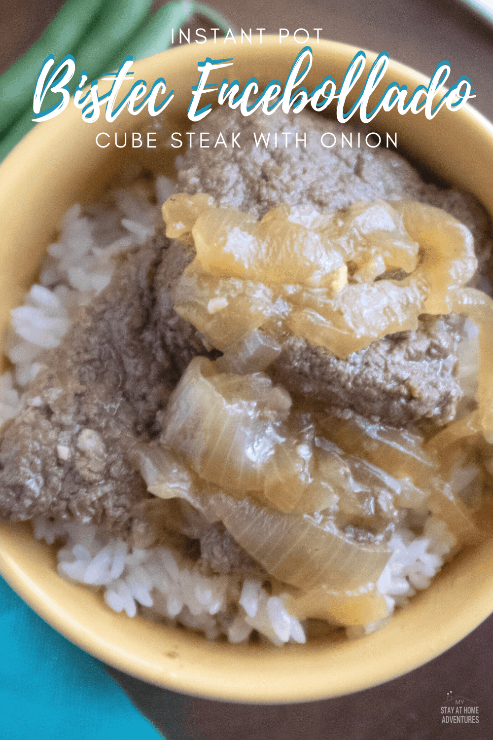Learn how to create this delicious Puerto Rican Bistec Encebollado (Cube Steak with Onion) using an Instant Pot. #instantpot #puertoricanfood #biste via @mystayathome