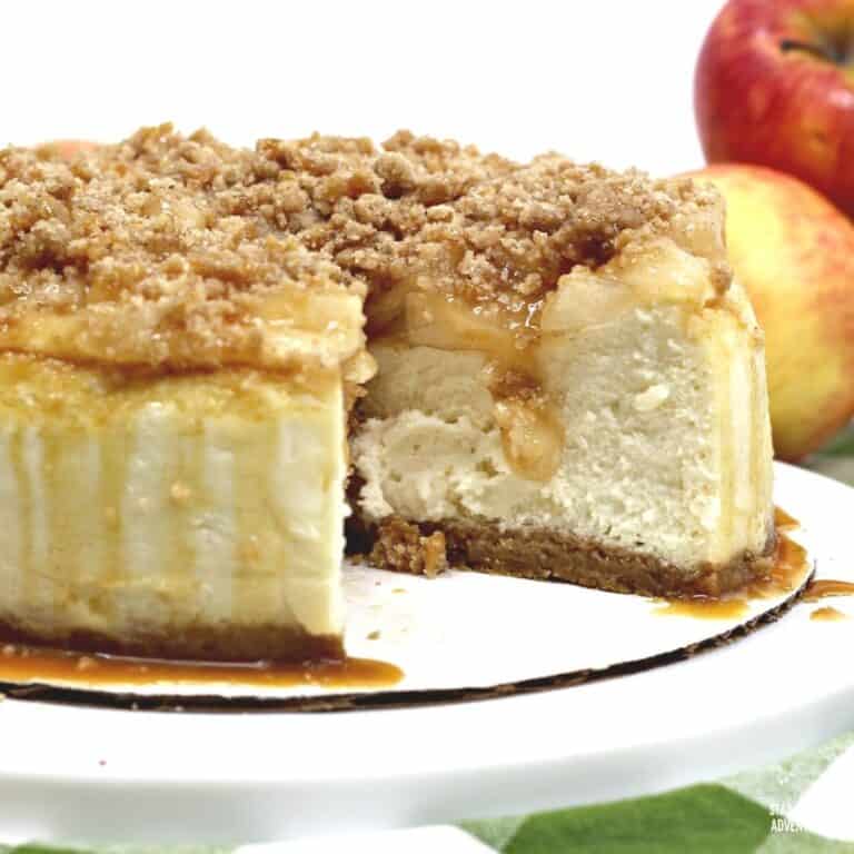 Instant Pot Apple Crumble Cheesecake * My Stay At Home Adventures