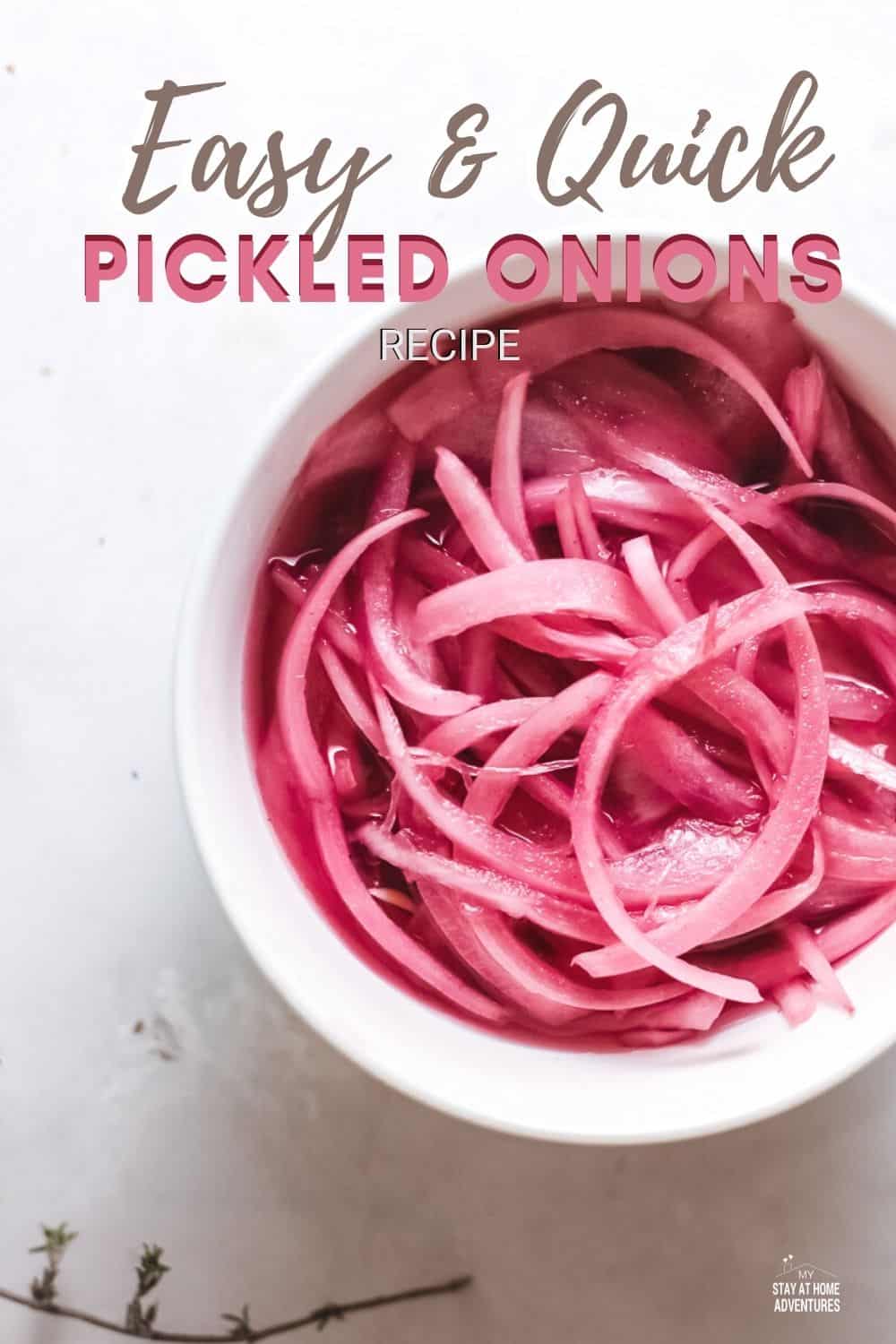 Pickled red onions are such a wonderful condiment. They can be used on sandwiches, tacos, and burgers or as a topping on side dishes. via @mystayathome