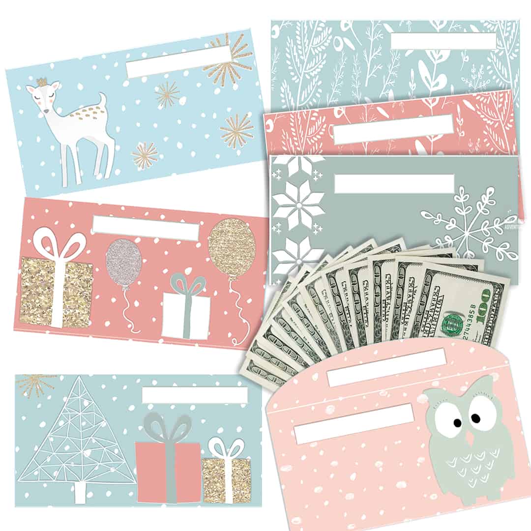 the best christmas cash envelope printables around