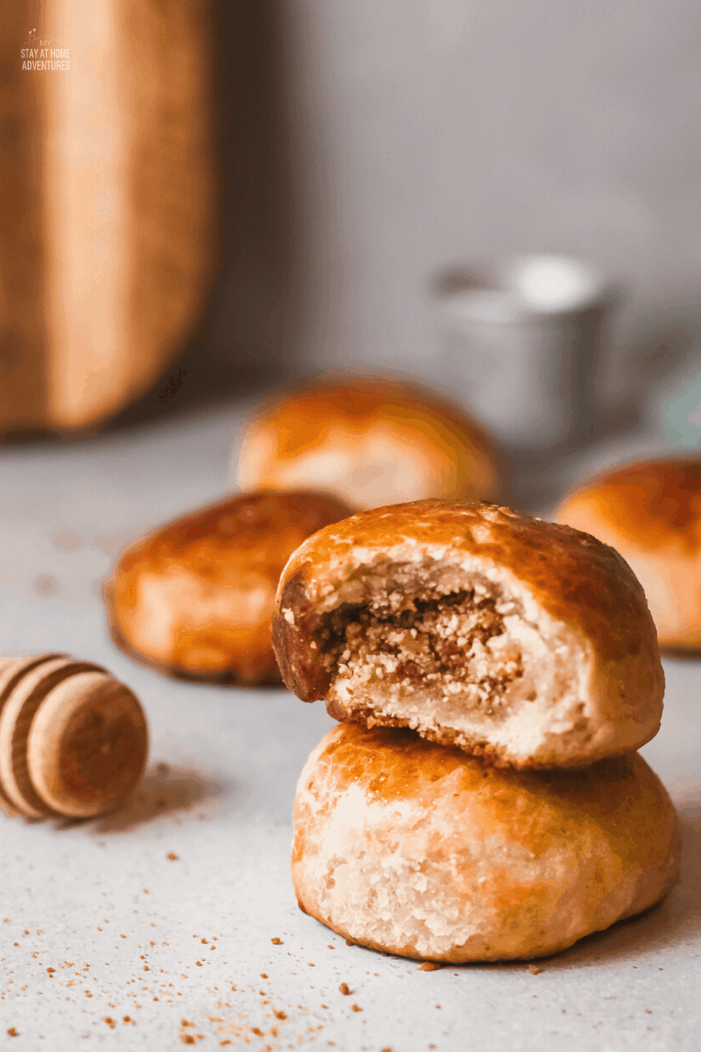 This coconut bread is a sweet bread roll filled with dried coconuts that you can enjoy with coffee or snack. via @mystayathome