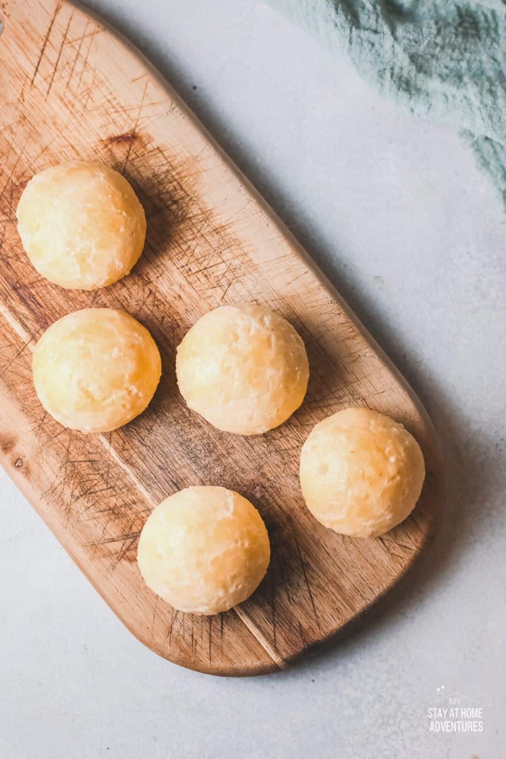 Pandebono or Colombia Cheese Bread is made with cassava starch and queso fresco, and this tasty treat is sure to become a favorite. via @mystayathome