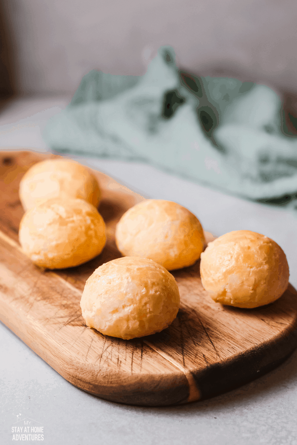 Pandebono or Colombia Cheese Bread is made with cassava starch and queso fresco, and this tasty treat is sure to become a favorite. via @mystayathome
