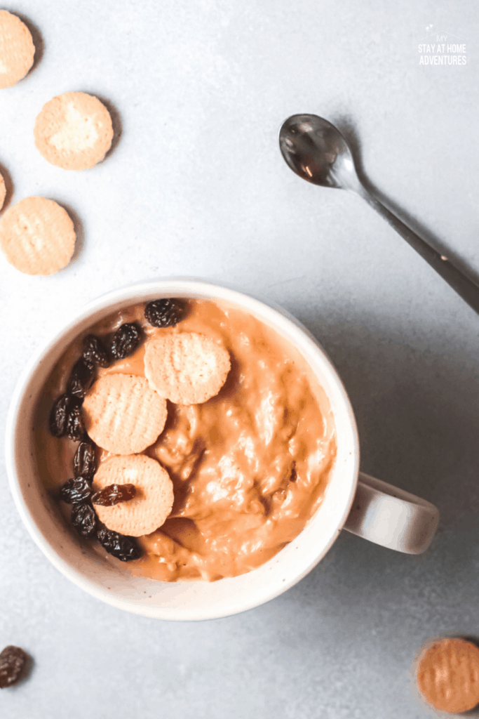 photo of habichuelas dulce in a mug.