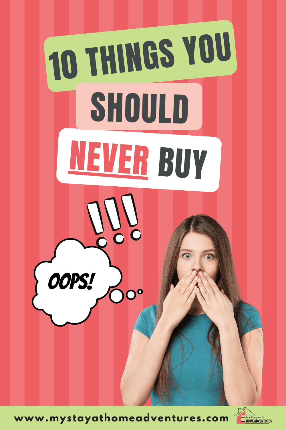 When you are having money problems there are ten things you should never buy when struggling financially that you can live without and use that money to do this instead. #money #moneytips #finances #moneysavingtips via @mystayathome