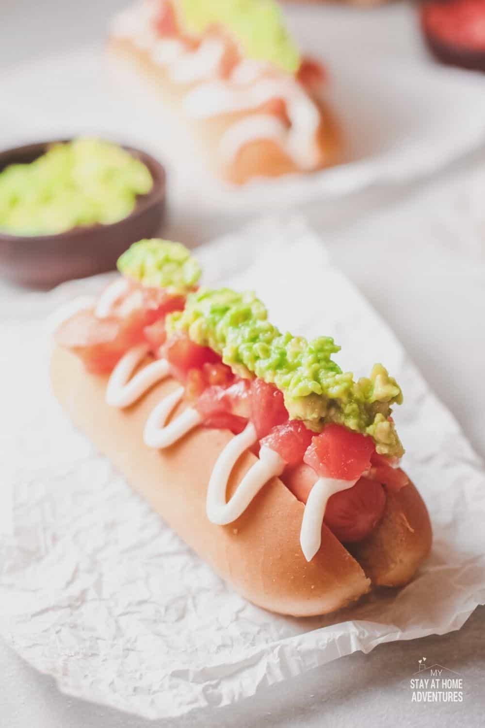 Completos are Chile's popular "loaded" hot dogs that are not your regular boring American hot dogs! Learn more when you click the link. via @mystayathome