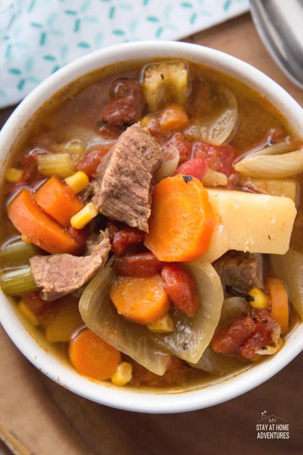 Check out this Instant Pot Sopa de Carne recipe or Puerto Rican Beef Soup recipe that you and your family are going to love. Slow cooker recipe available. via @mystayathome