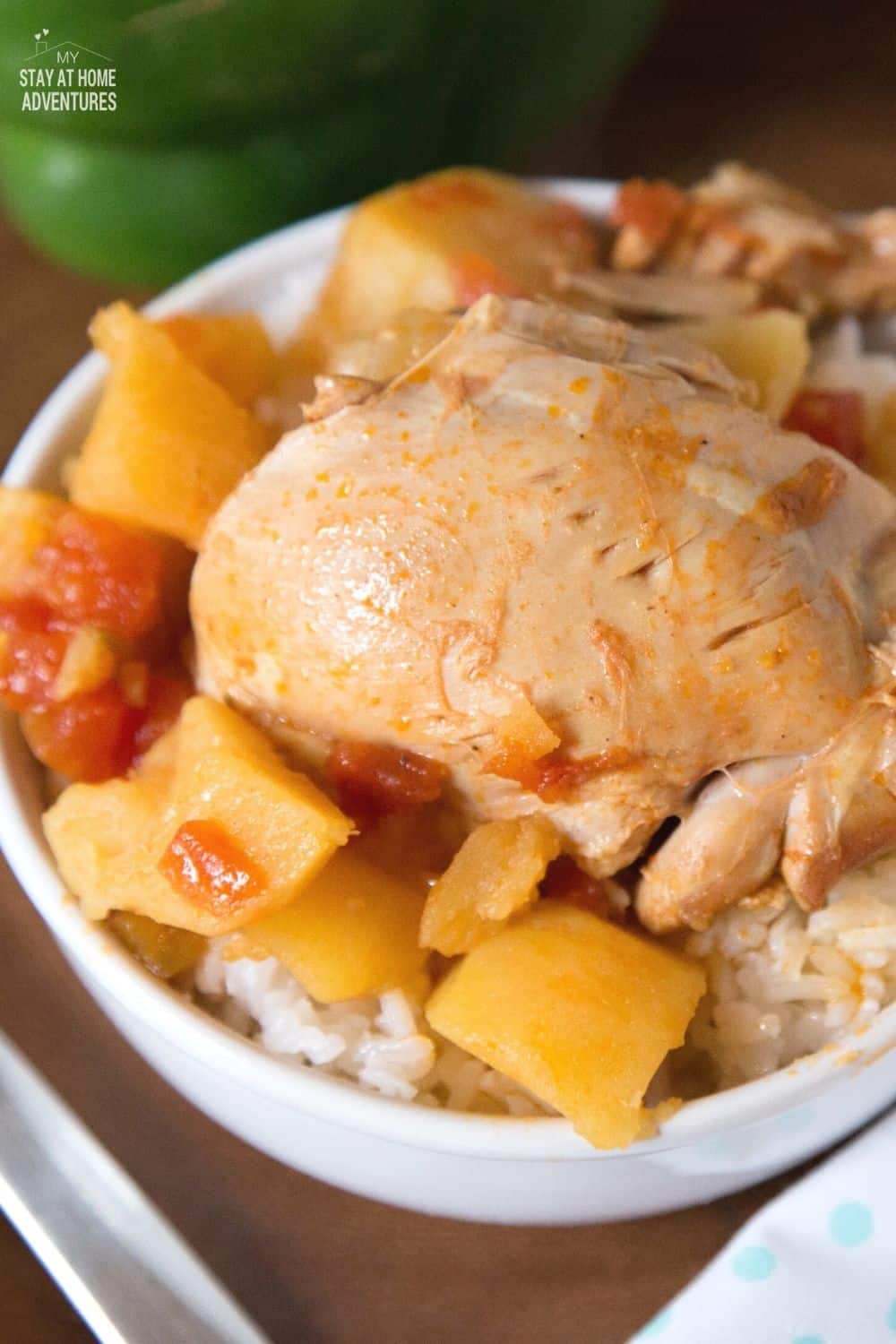 Learn how to create this delicious pollo guisado recipe using your Instant Pot! Puerto Rican chicken stew is so easy to make and taste just like home. via @mystayathome