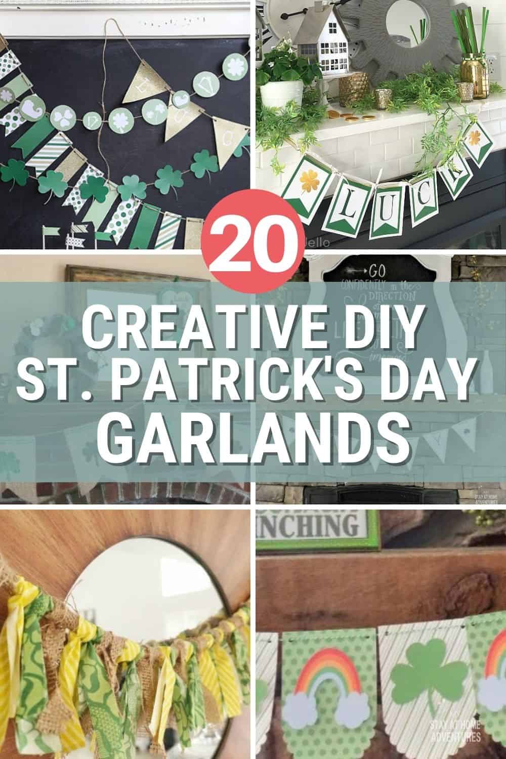 St Patrick's Day is just around the corner, and if you are looking for a DIY Garland, we got 20 Creative DIY St. Patrick's Day Garlands. via @mystayathome