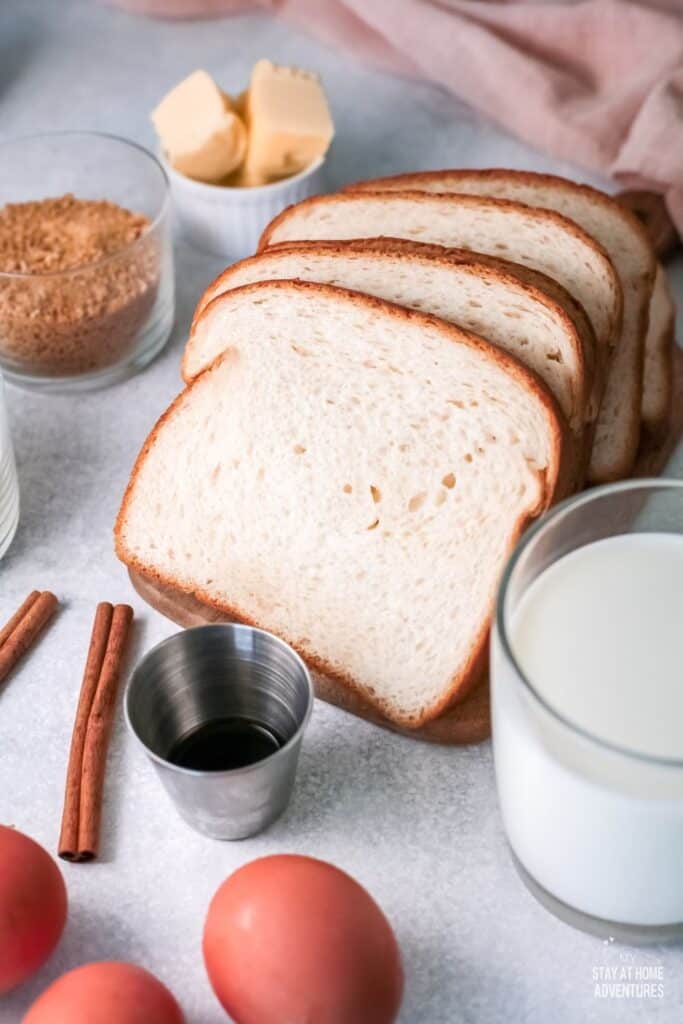 ingredients to make churros french toast