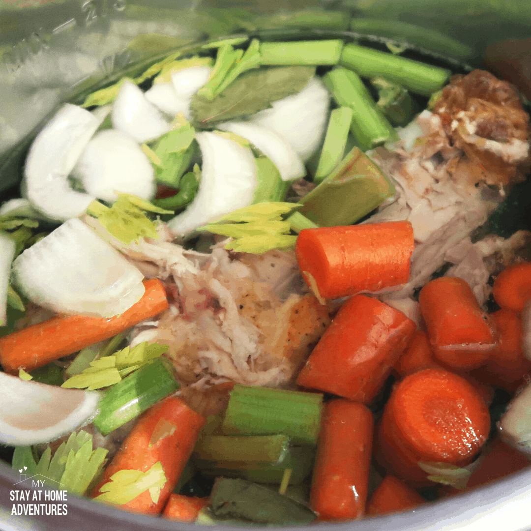 Instant Pot Leftover Rotisserie Chicken Stock * My Stay At Home Adventures
