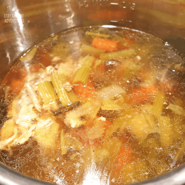 Instant Pot Leftover Rotisserie Chicken Stock * My Stay At Home Adventures