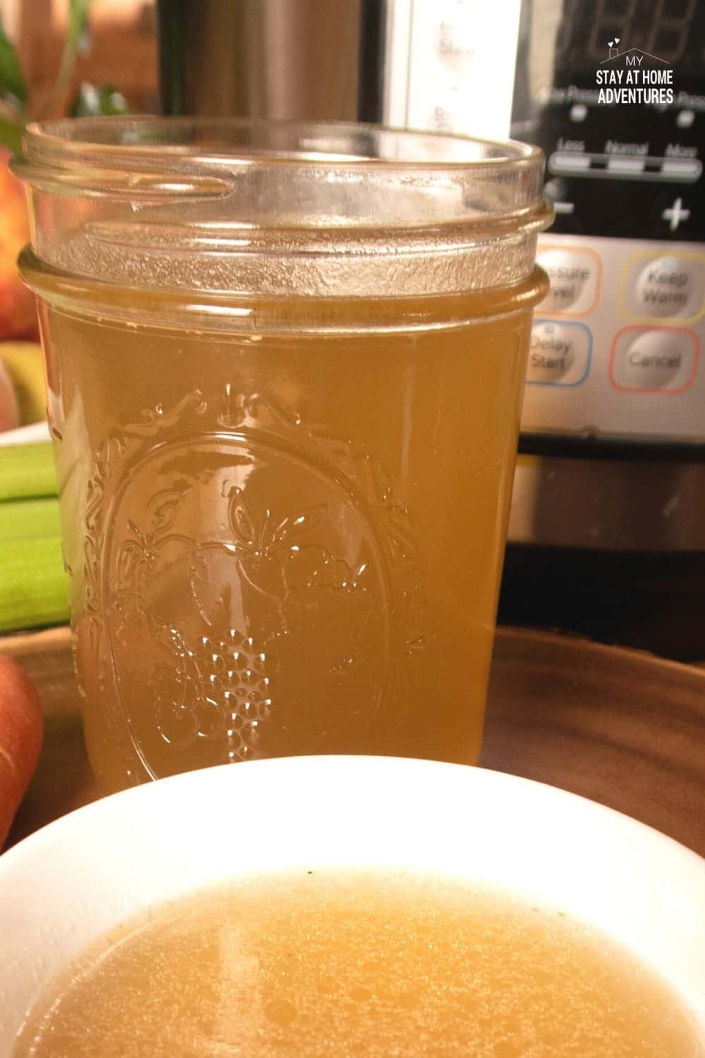 Instant Pot Leftover Rotisserie Chicken Stock * My Stay At Home Adventures