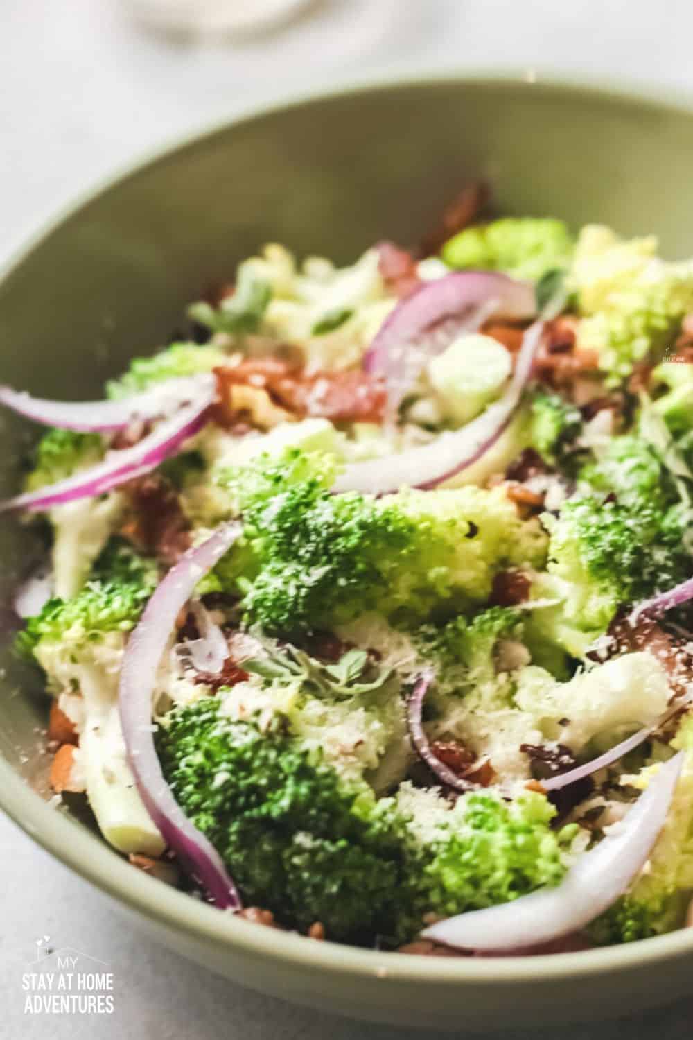 Discover the perfect balance of flavors and textures in a broccoli salad, and try our delicious Keto Broccoli Salad Recipe for a healthy, low-carb twist on this classic dish. via @mystayathome