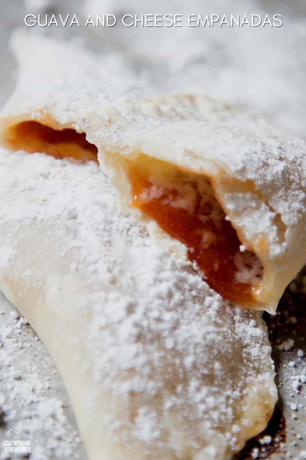 This Guava and Cheese Empanada recipe is perfect! All you need are 3 ingredients. You can make these baked, fried, or air-fried. via @mystayathome